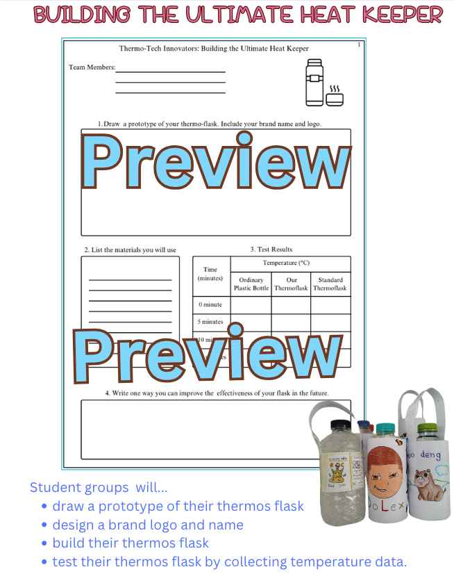 Thumbnail: Heat ( Thermal ) Conductors and Insulators Worksheet and Thermos-flask Activity