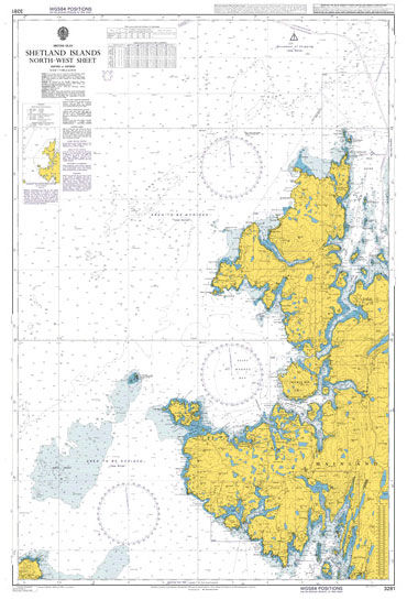 Admiralty Chart No. 3281 - Shetland Islands North-West Sheet