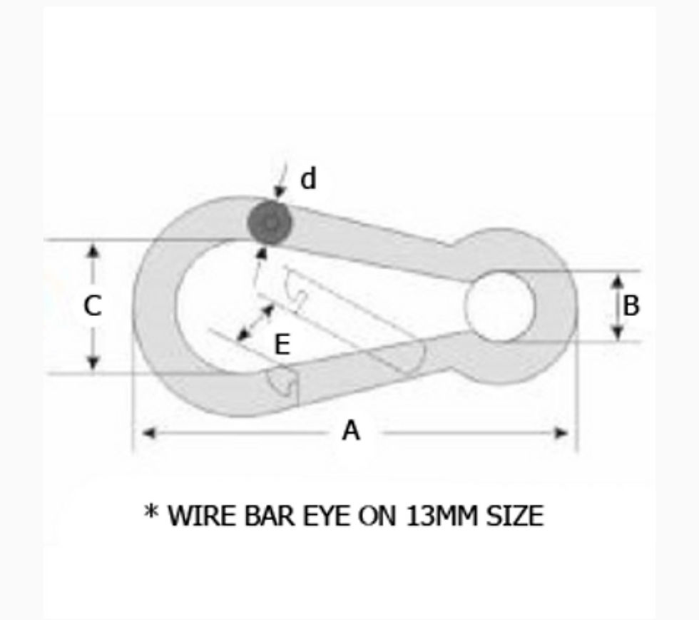 Thumbnail: Stainless Steel Carabiner Hook without eye
