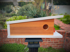 The Googie handmade mid-century modern birdhouse