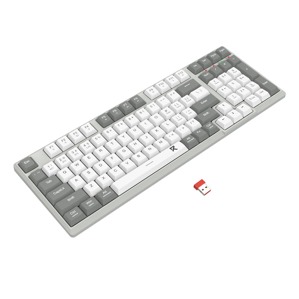 Thumbnail: REDRAGON Wireless 2.4G and BT Scissor key structure Keyboard - Black and White