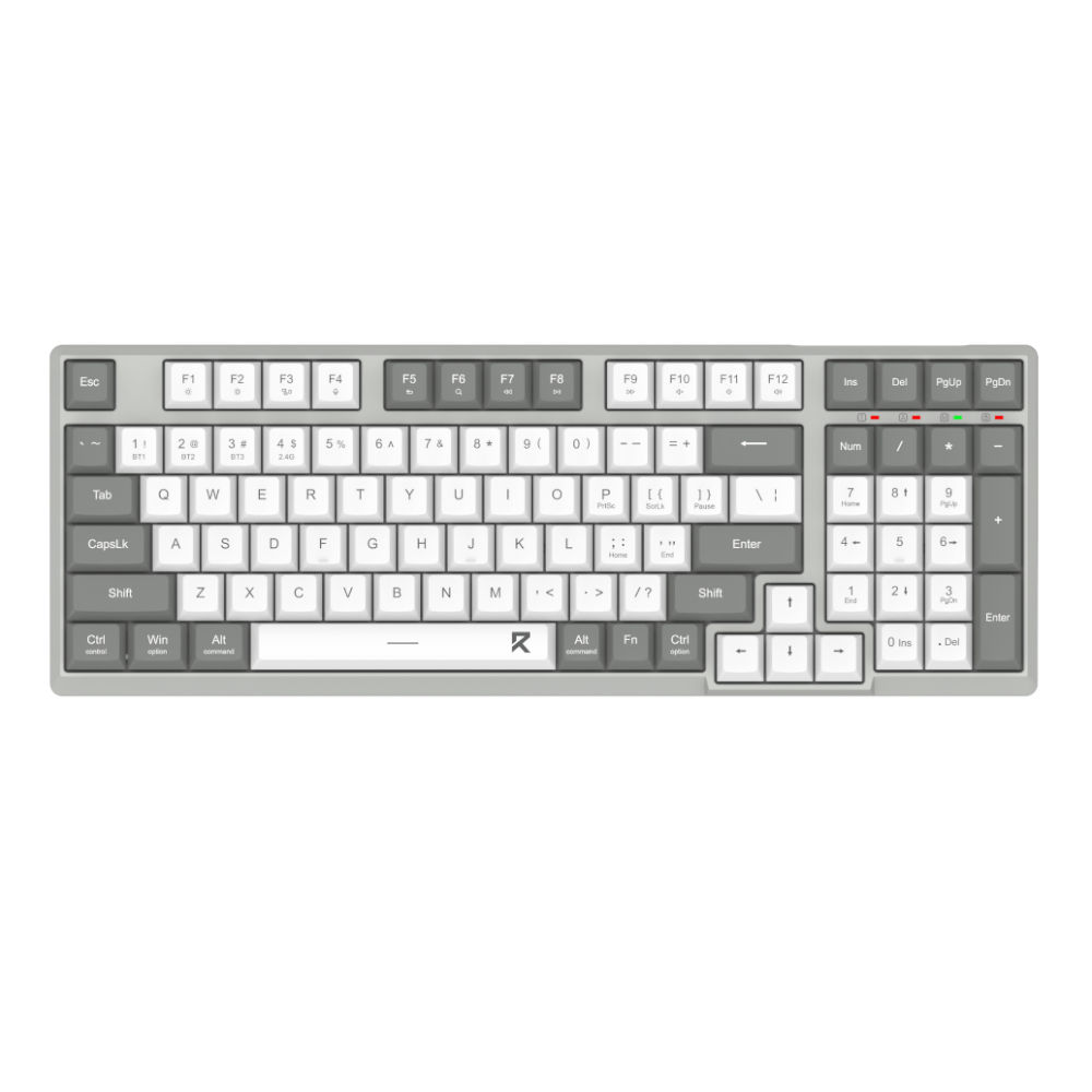 REDRAGON Wireless 2.4G and BT Scissor key structure Keyboard - Black and White