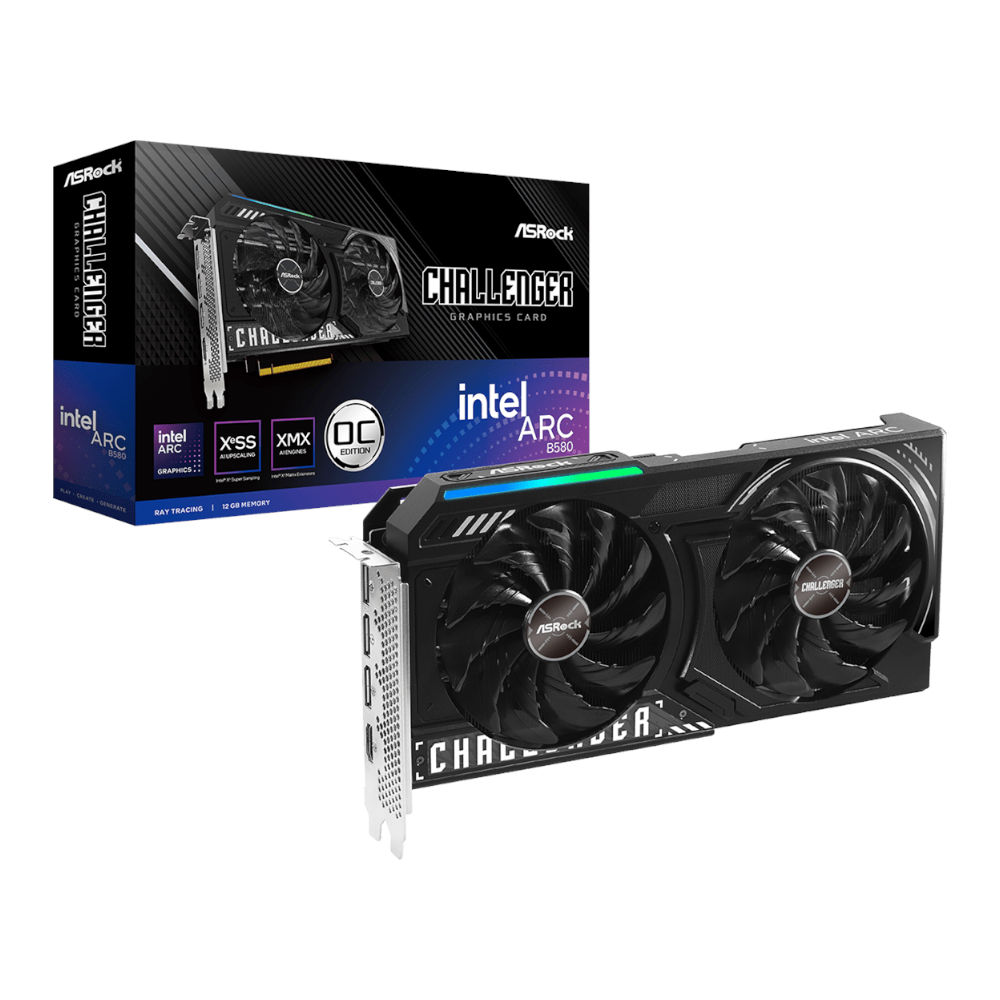 ASRock Intel ARC B580 Challenger 12GB OC Graphics Card