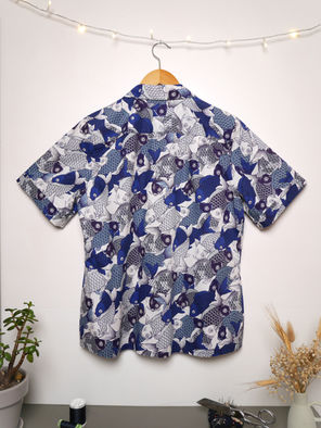Chemise d'été à manches courte pour Femme, tissu Japonais