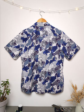 Chemise d'été à manches courte pour Femme, tissu Japonais