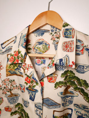 Chemise d'été à manches courte pour Femme, tissu Japonais