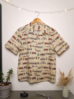 Chemise d'été à manches courte pour Homme, tissu Japonais