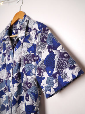 Chemise d'été à manches courte pour Femme, tissu Japonais