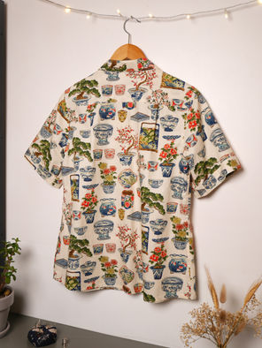 Chemise d'été à manches courte pour Femme, tissu Japonais