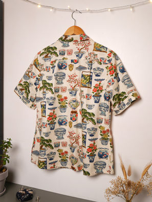 Chemise d'été à manches courte pour Femme, tissu Japonais