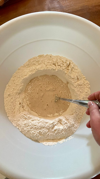 Schiacciate di Pasqua, primo impasto