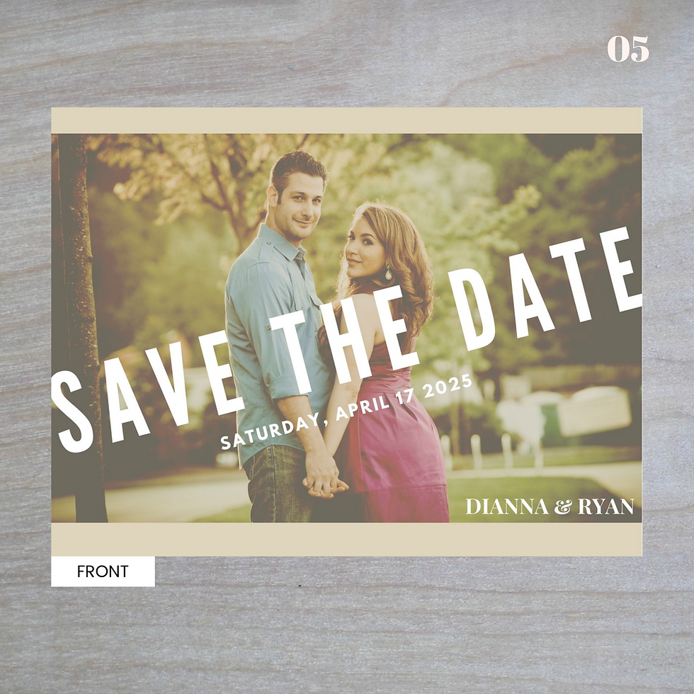 Thumbnail: 2022 - "Poised" Horizontal - Standard Save-The-Date Post Cards