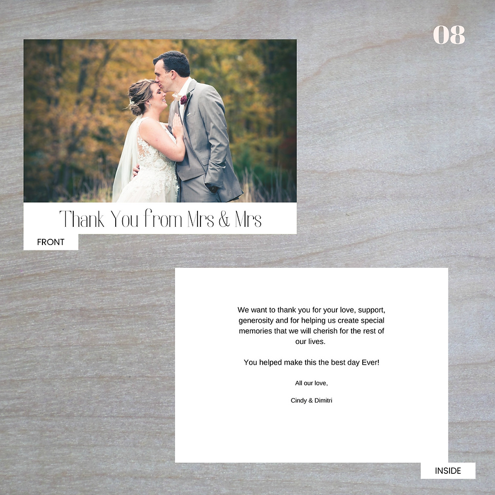 Thumbnail: Bi-Fold Horizontal Thank You Cards