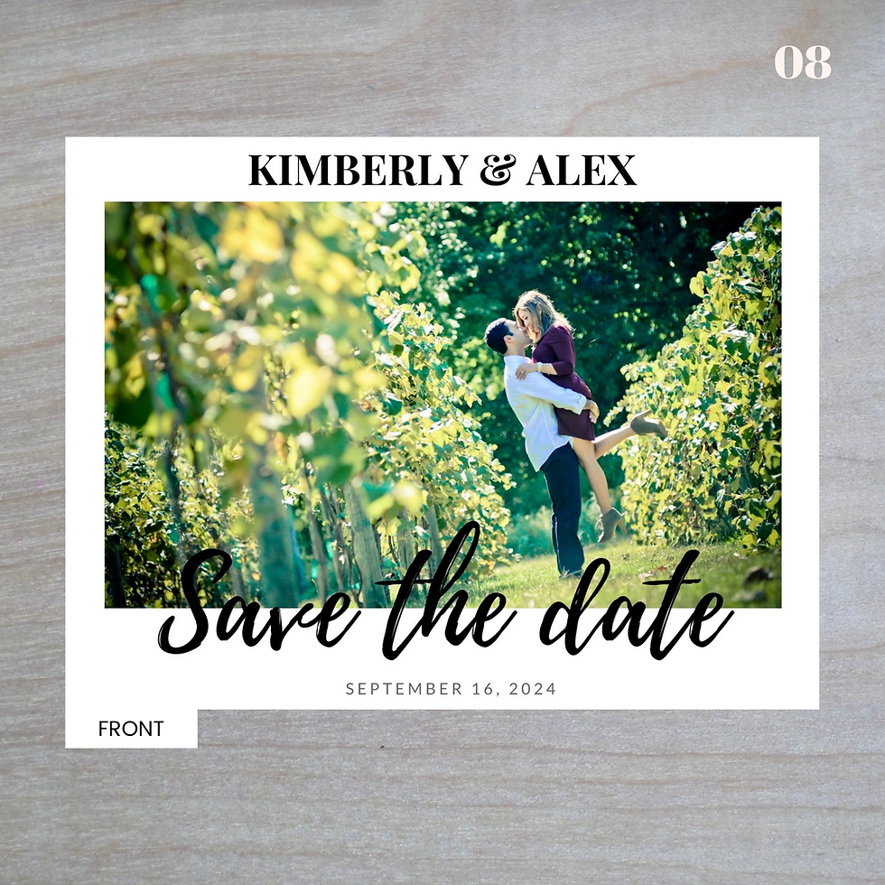 Thumbnail: 2022 - "Poised" Horizontal - Standard Save-The-Date Post Cards