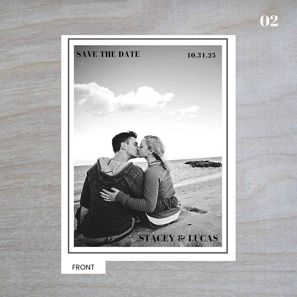 Thumbnail: 2022 - "Rustica" Vertical - Standard Save-The-Date Post Cards