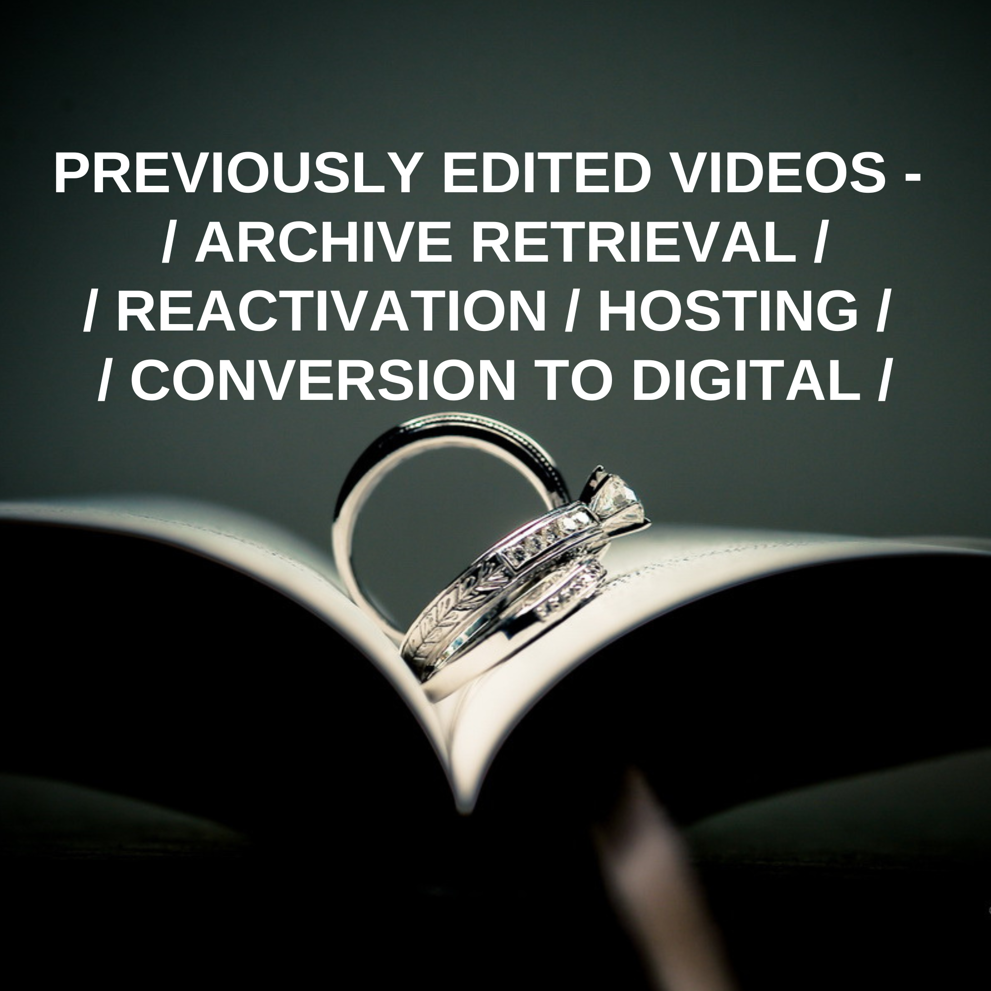 Edited Videos - Retrieval, Reactivation, Hosting, Conversion To Digital Media