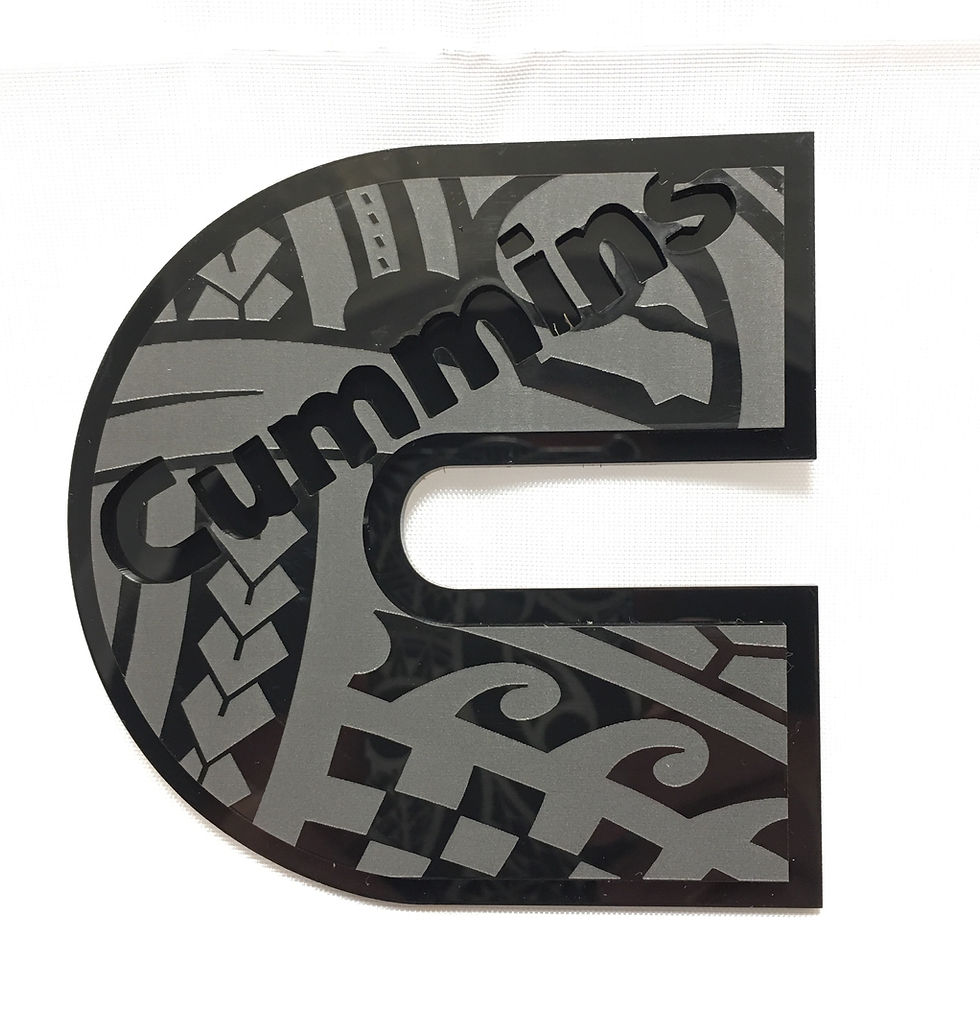 Thumbnail: Cummins with poly engraved tattoo