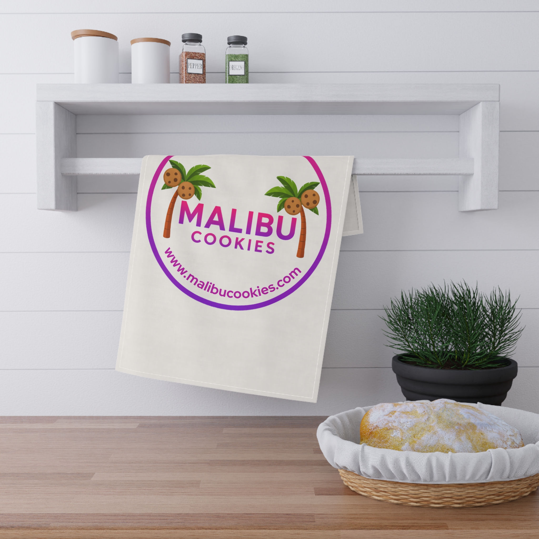Malibu Cookies Cotton Kitchen Hand Towel