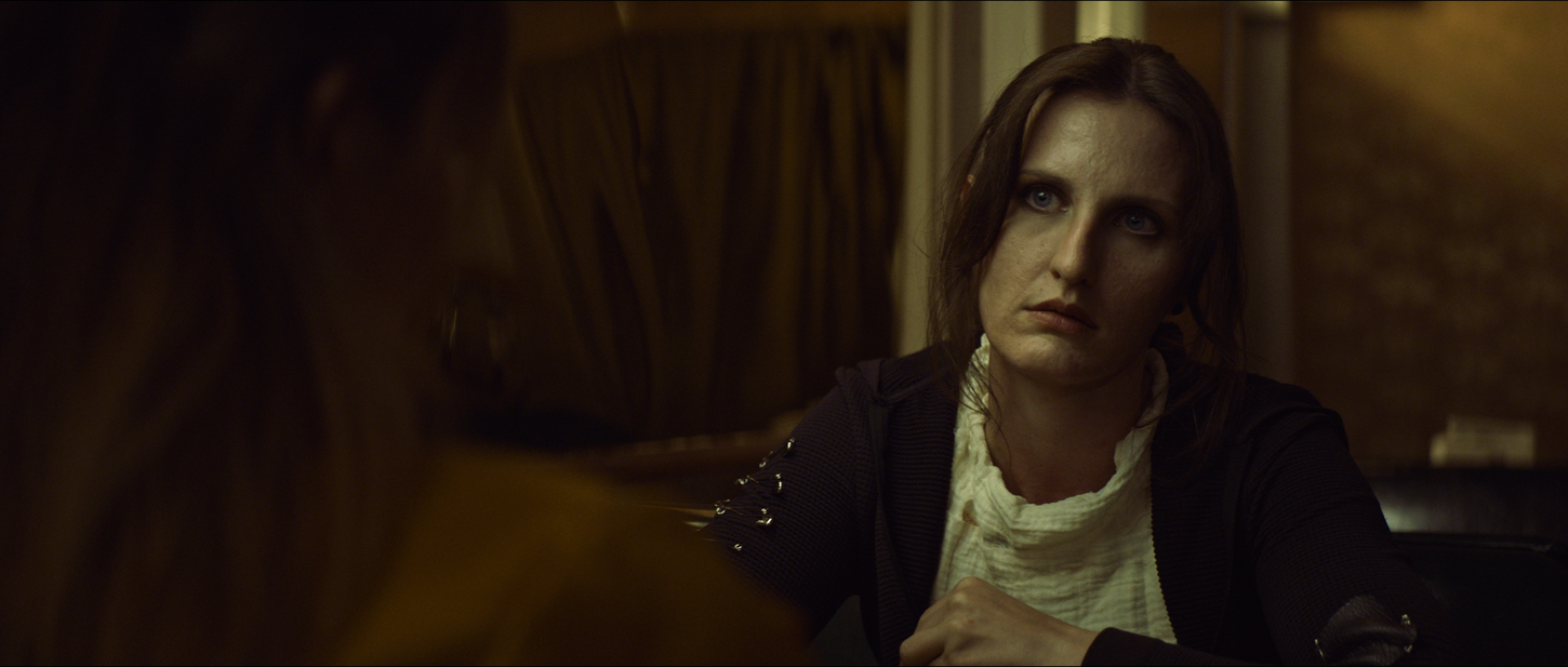 Stills from sci-fi and thriller film titled A Violent Flammable World, starring Peter DeFaria, Sissy Anne Quaranta, and Tali Rabinowitz. Narrative film, shot in Chicago, Illinois. Shot on Arri Alexa Mini LF and Cooke Anamorphic I/S35 lenses.