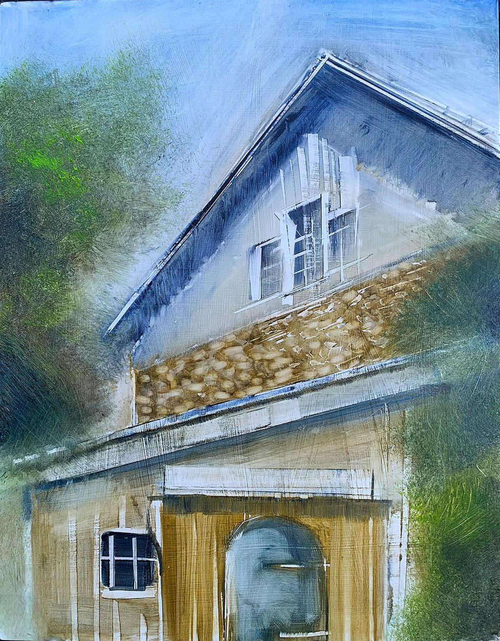 willow Farm house 12x16 oils