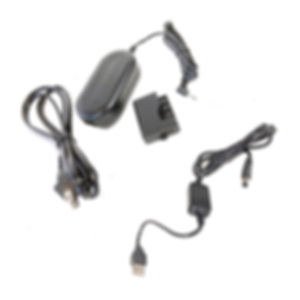 LPE105v - LPE10 Coupler/Dummy Battery , Universal AC Adapter & 5v USB to 8v Cord