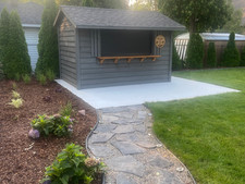 8'x12' Pool Bar Shed with Cedar Bar
