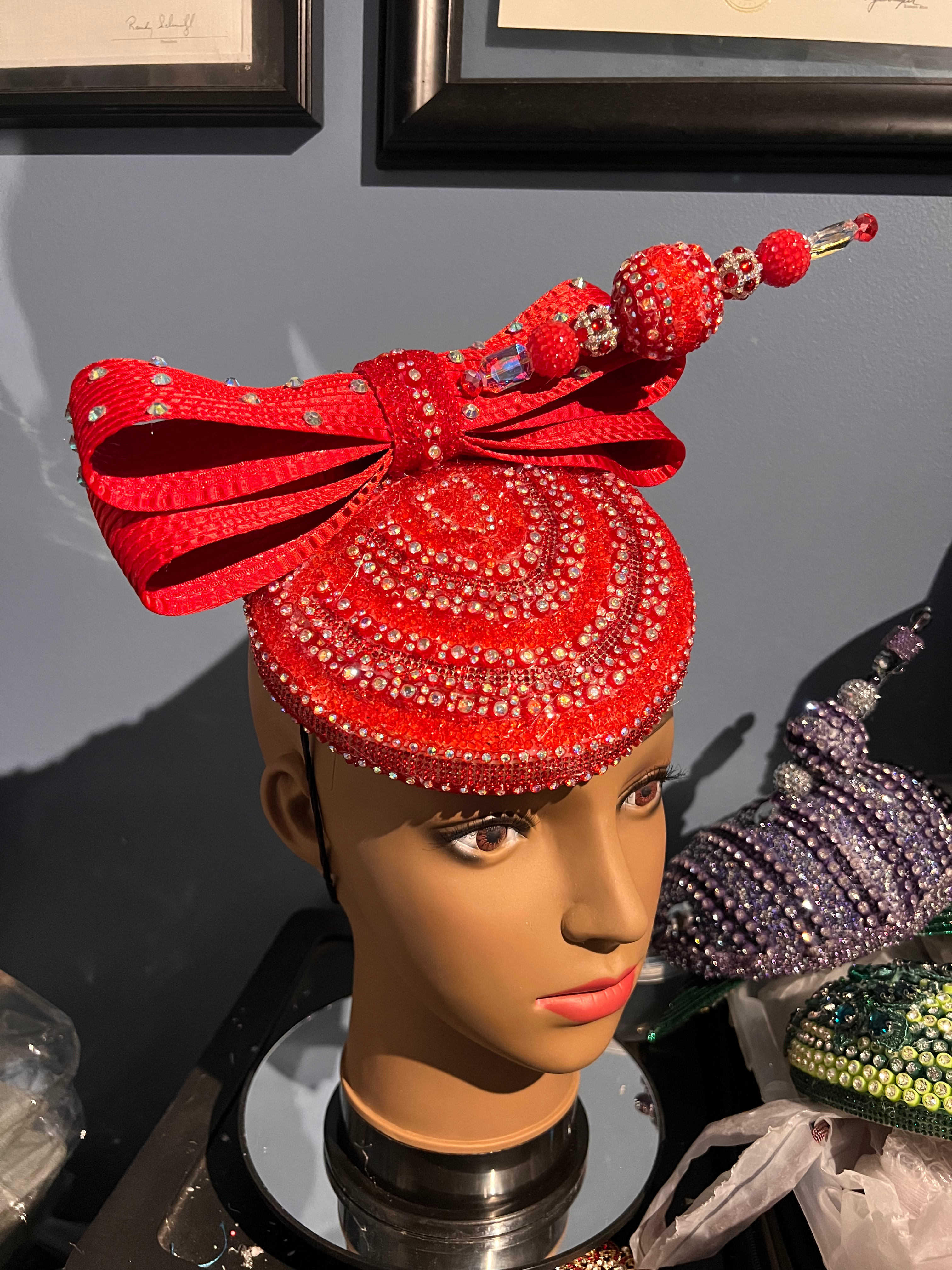 Button Bow Fascinator 