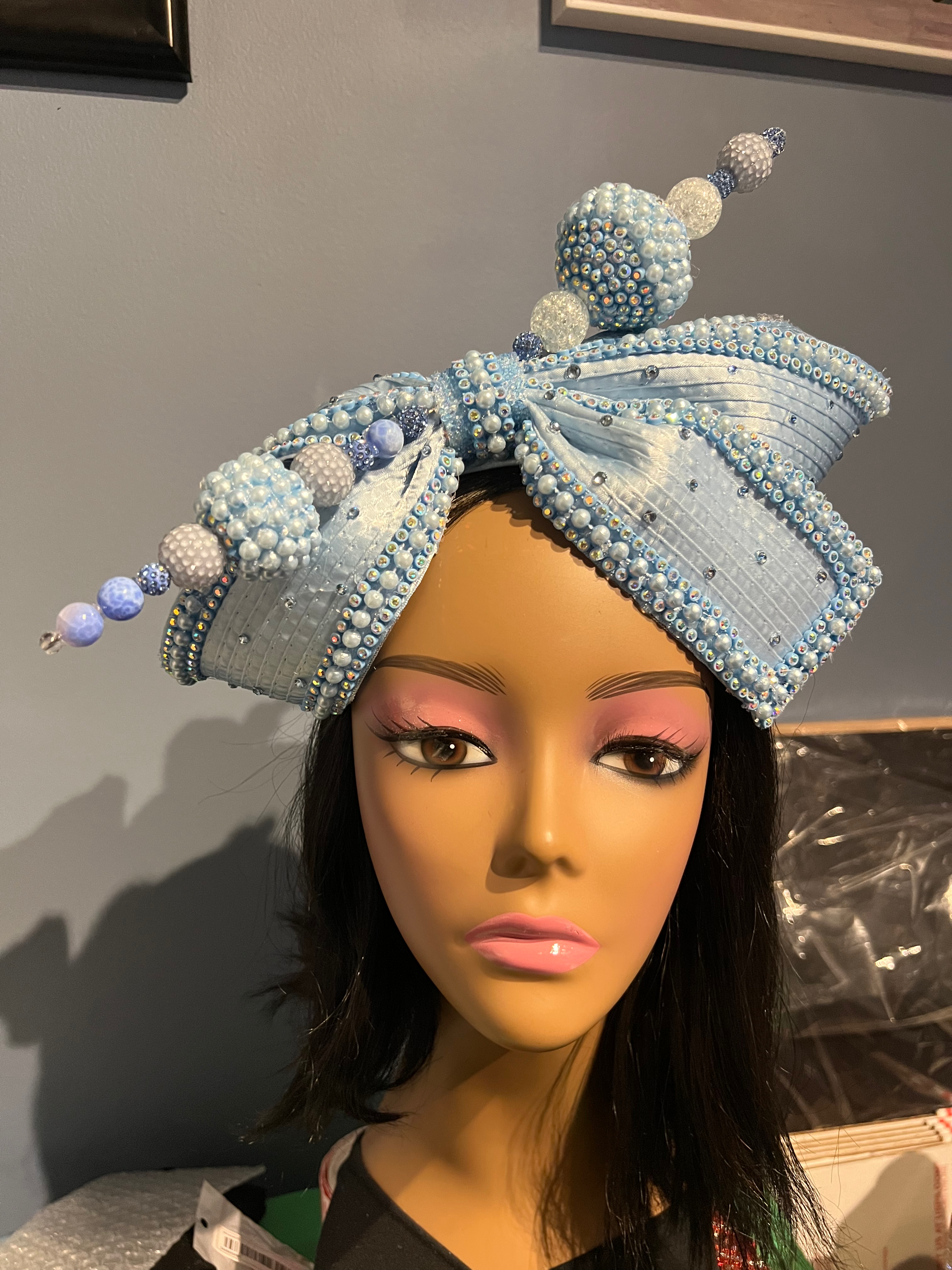 Bow Headband Fascinator Double custom hatpin