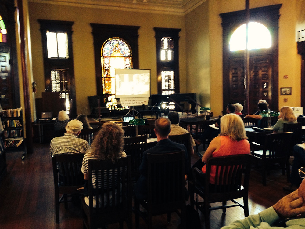 Caldwell County meeting at the beautifula Clark Library in Lockhart.
