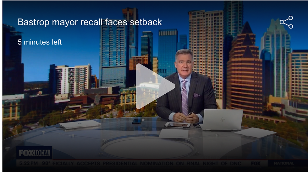 Bastrop recall stuck says Plunkett