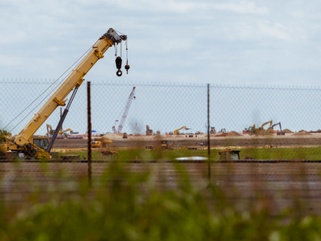 photo from Texas Tribune of data center construction site