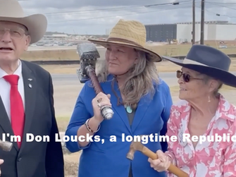 Don Loucks, Kat Hammer and Linda Curtis, "Hammer Breaks Glass" video