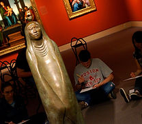 Students at Hood Museum
