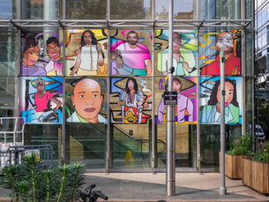 colourful artwork outside a building