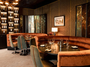 tables in a restaurant