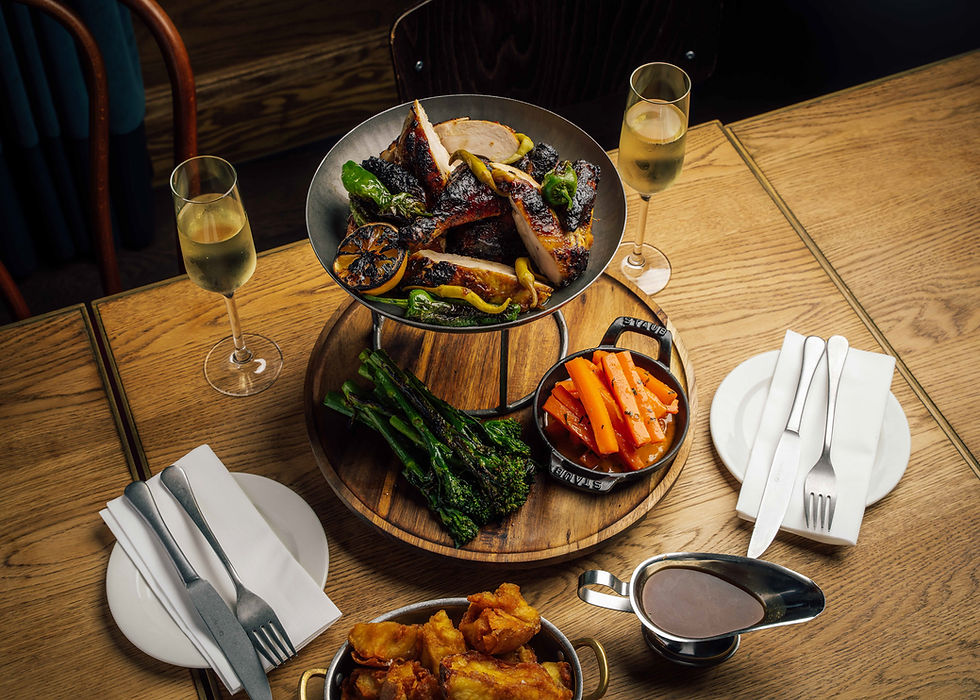 food on a wooden table