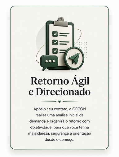 Retorno ágil e direcionado para o contato do cliente.