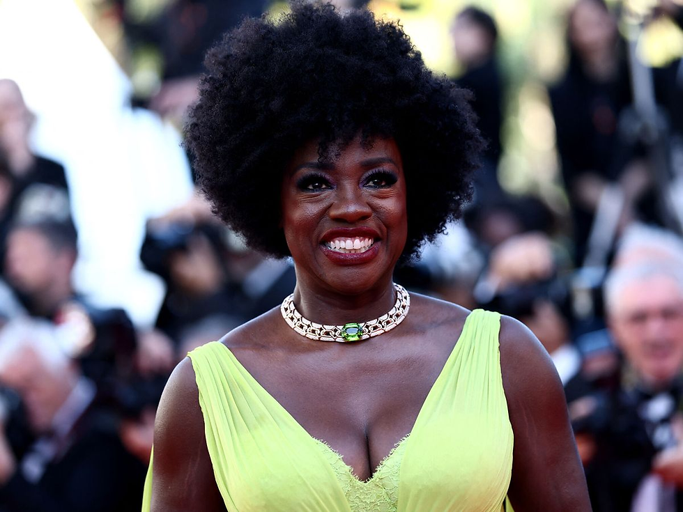 Viola Davis wearing a shiny dress