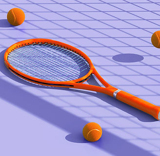 Tennis Balls and Racket
