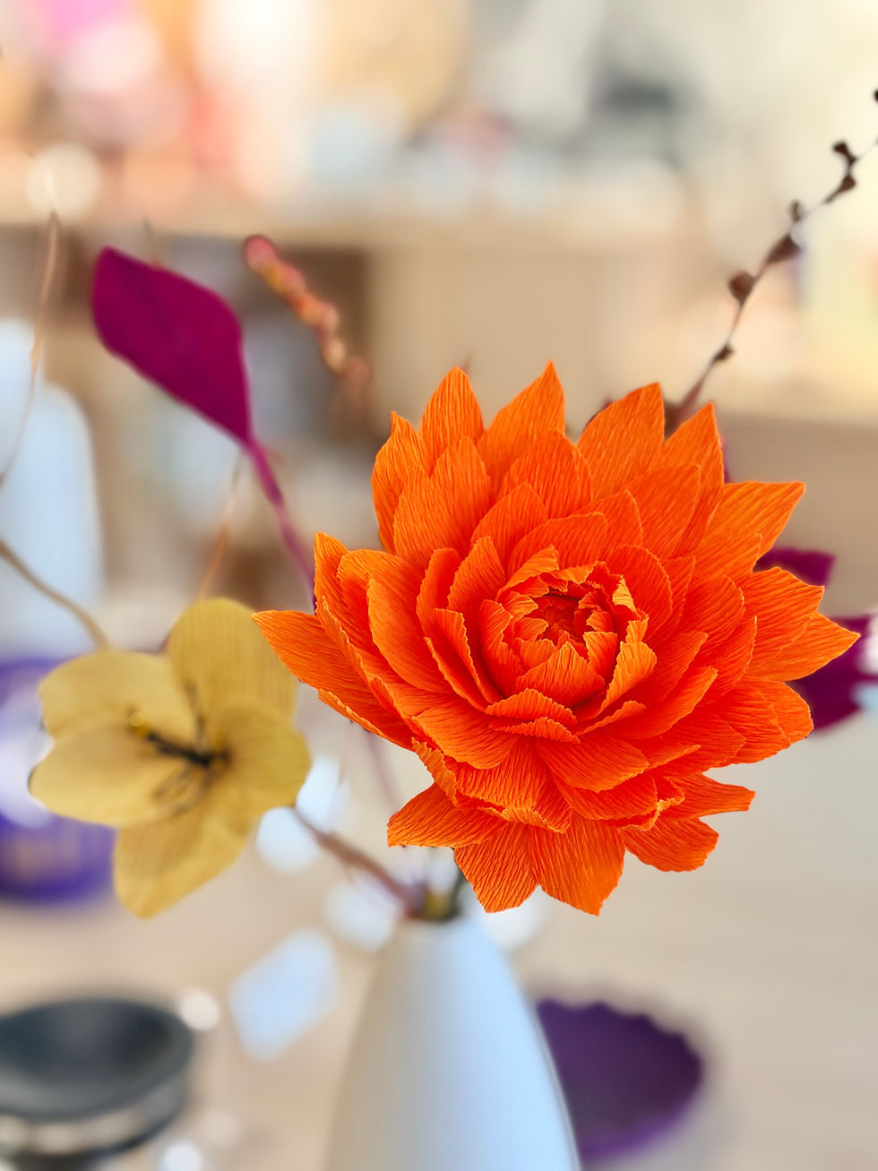 Atelier Fleurs en Papier Crépon - Fleurs d’automne