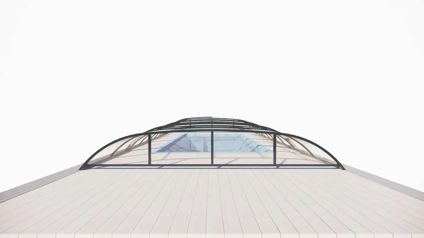 Poolüberdachung MODERN Skizze