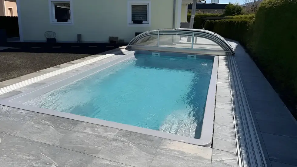 Poolüberdachung MODERN Silber