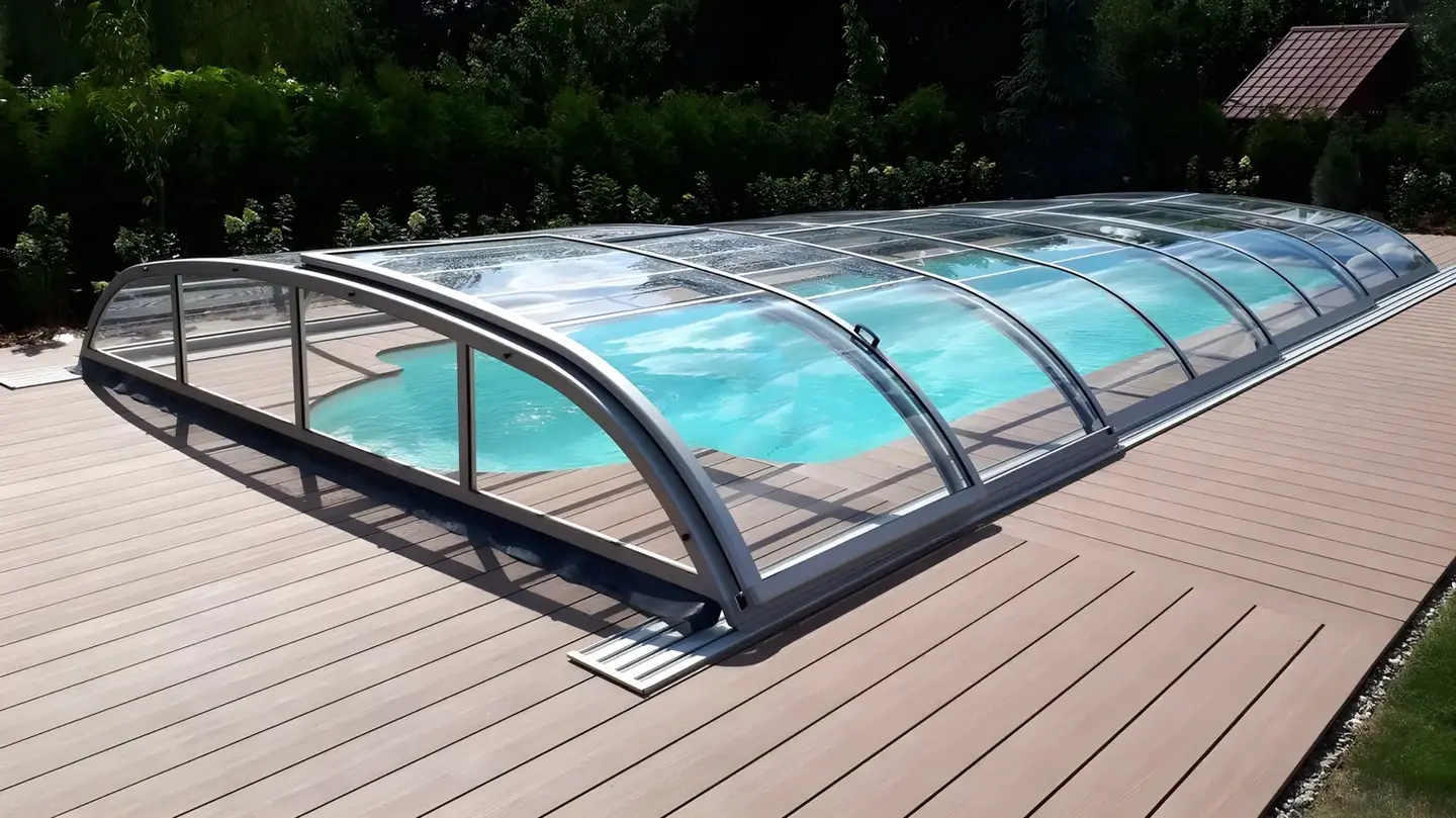 Poolüberdachung MODERN Silber