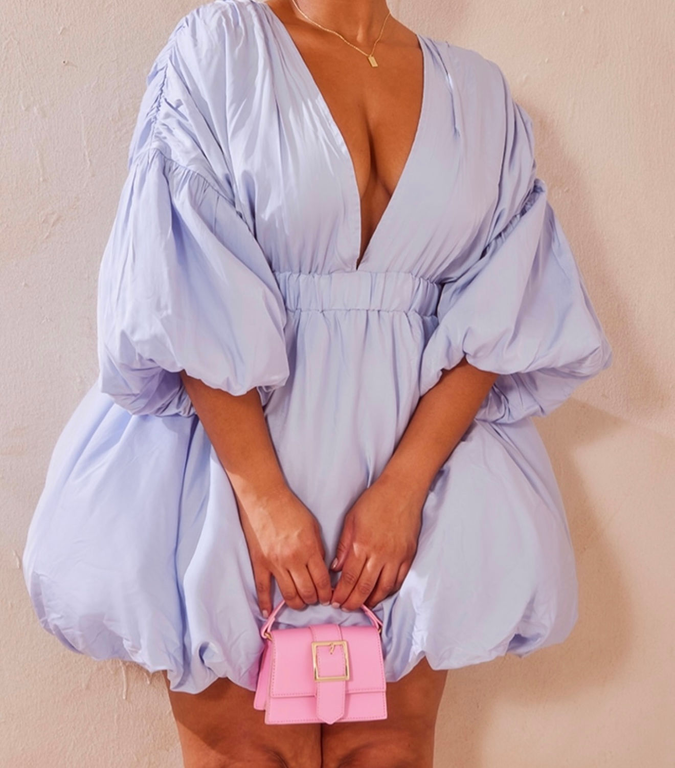 Light Blue Brunch Bubble Dress 2X