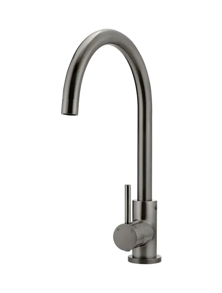 Thumbnail: ROUND GOOSENECK KITCHEN MIXER TAP 35MM CARTRIDGE