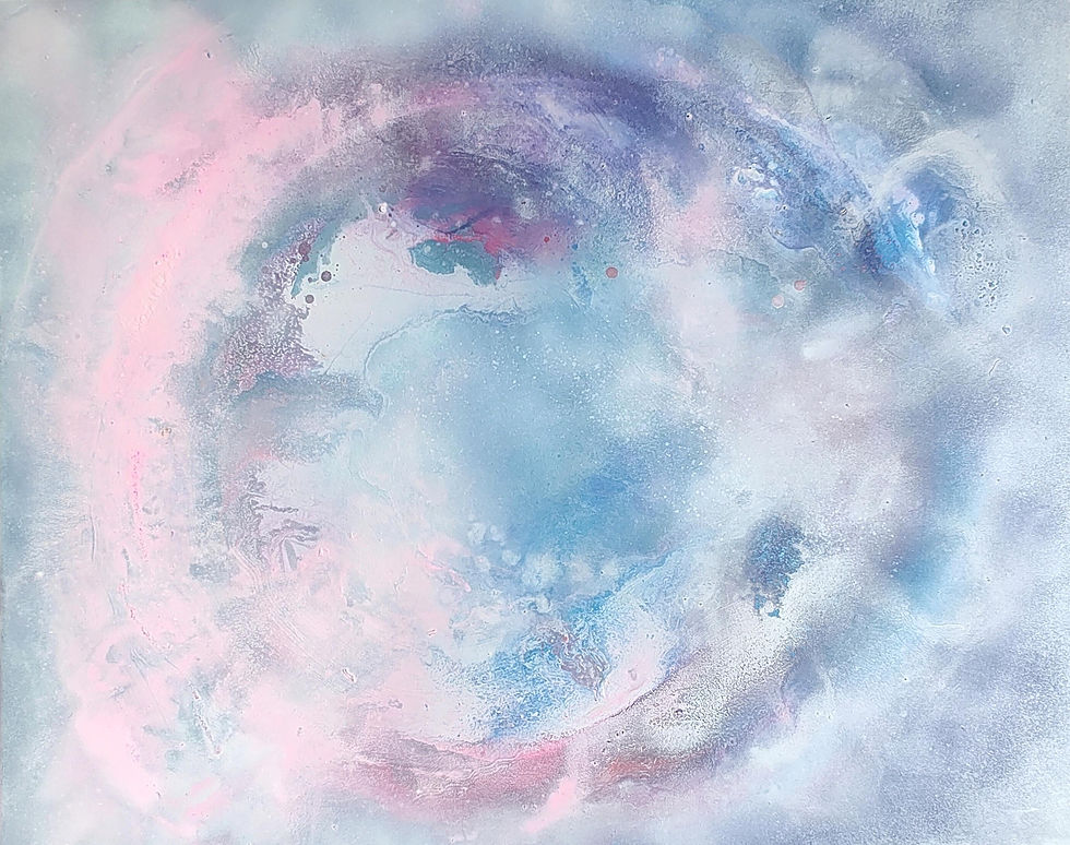 Rosa Caeli Velum meditation room spiritual painting Beata Wisniewska Kowalewska