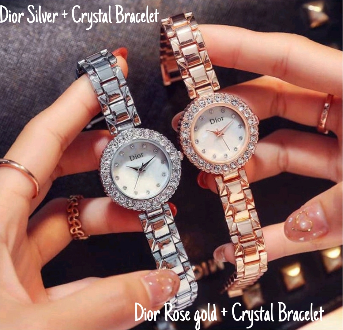 DIOR Watch + Crystal Bracelet