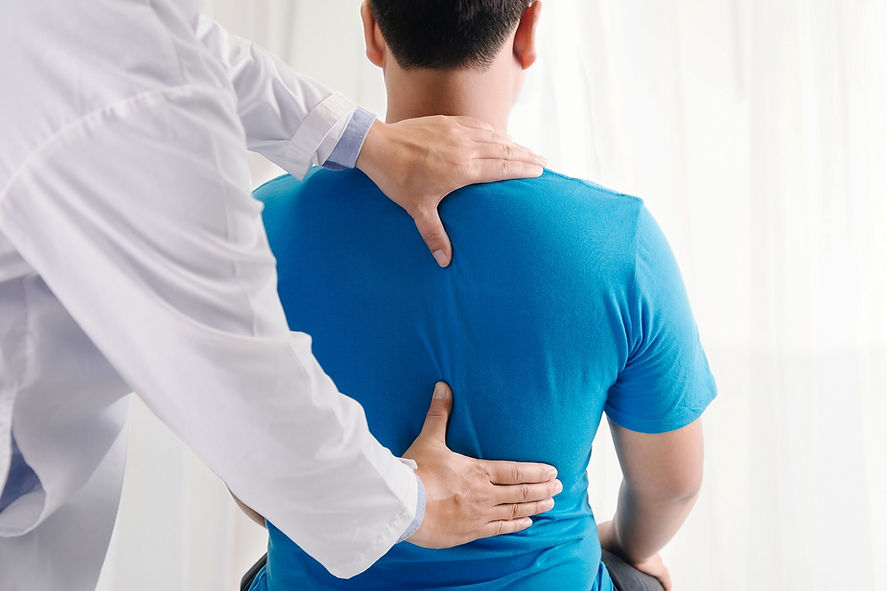 Man getting a back adjustment