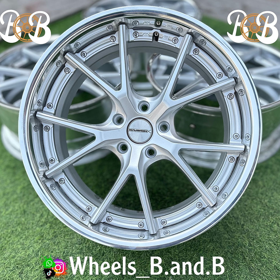 Silver wheels with B and B text. Wheels_B.and.B AMG STYLE IV (W211) wheels B and B