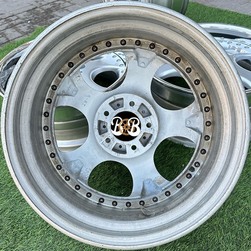 Thumbnail: Silver alloy wheel view, with visible text "BB" on a green background, wheels B and B